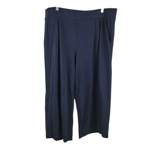 H by Halston Flowy Pants Cropped Navy Size XL